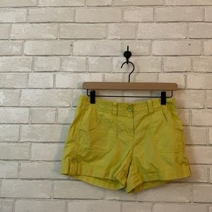 Loft lime green cotton women’s shorts size 0
